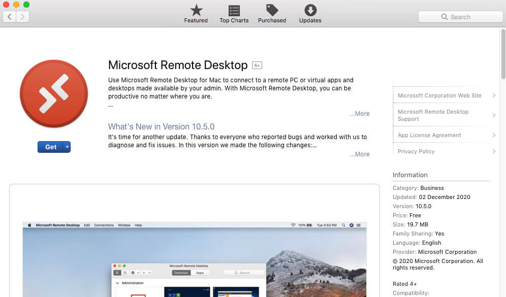 Microsoft Remote Desktop